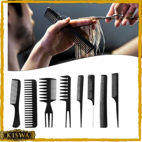 16 PCS Professional Comb Set Black Braids Tools with Zig Zag Pony Tail Makers Professional Braids Tools Hair Styling Kits For Women Hair Accessories