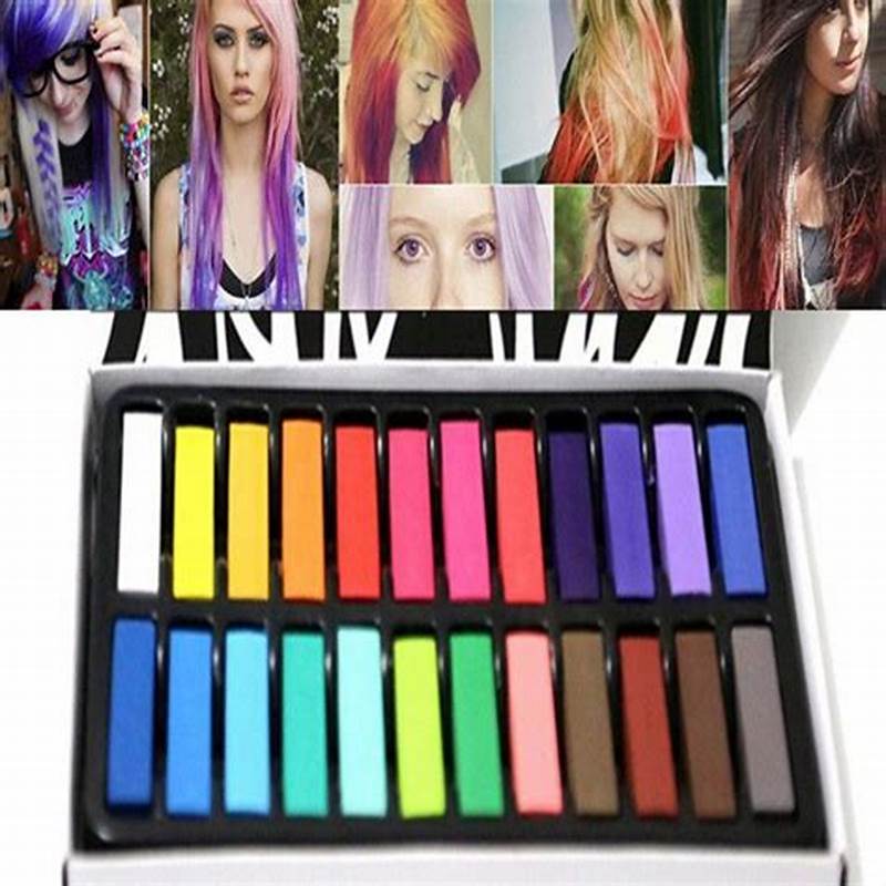 Hair Colouring Temporary Hair Chalk Non-Toxic Packs of 12