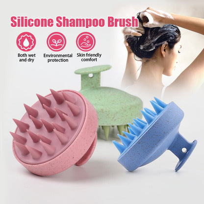 Silicone Shampoo Brush Clean The Scalp Easy Foam Head Massage Brush Shampoo