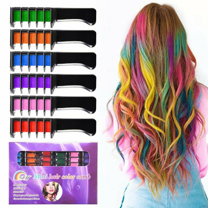 Hair Colouring Temporary Hair Chalk Non-Toxic Packs of 12